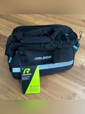 Raleigh Expandable Rack Top Bike Bag w/Removable Carry Strap & Reflective Strip